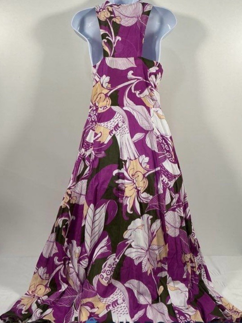 Jude Connally Purple Floral Halter Maxi Dress - Picture 2 of 3